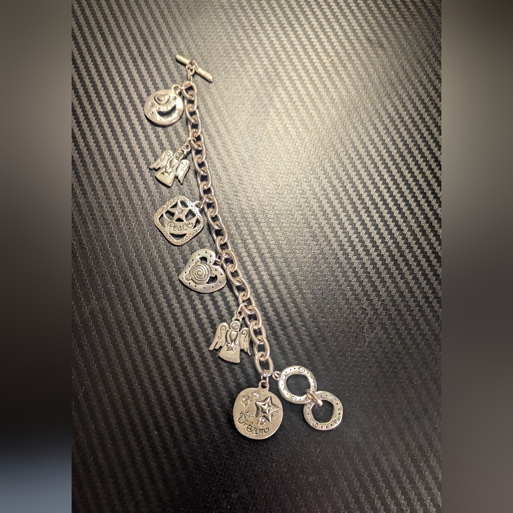 Cute Silver tone Charm Bracelet